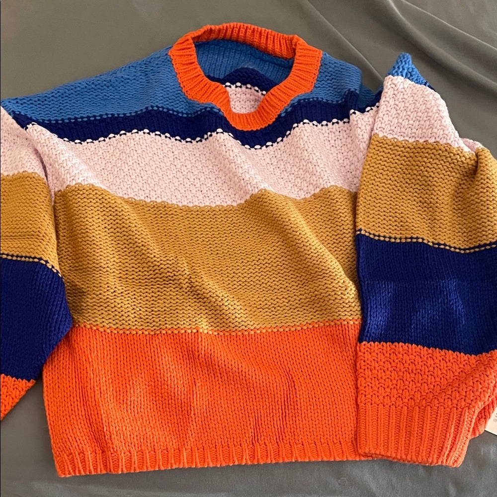 Colorblock Crewneck Sweater - Multicolor